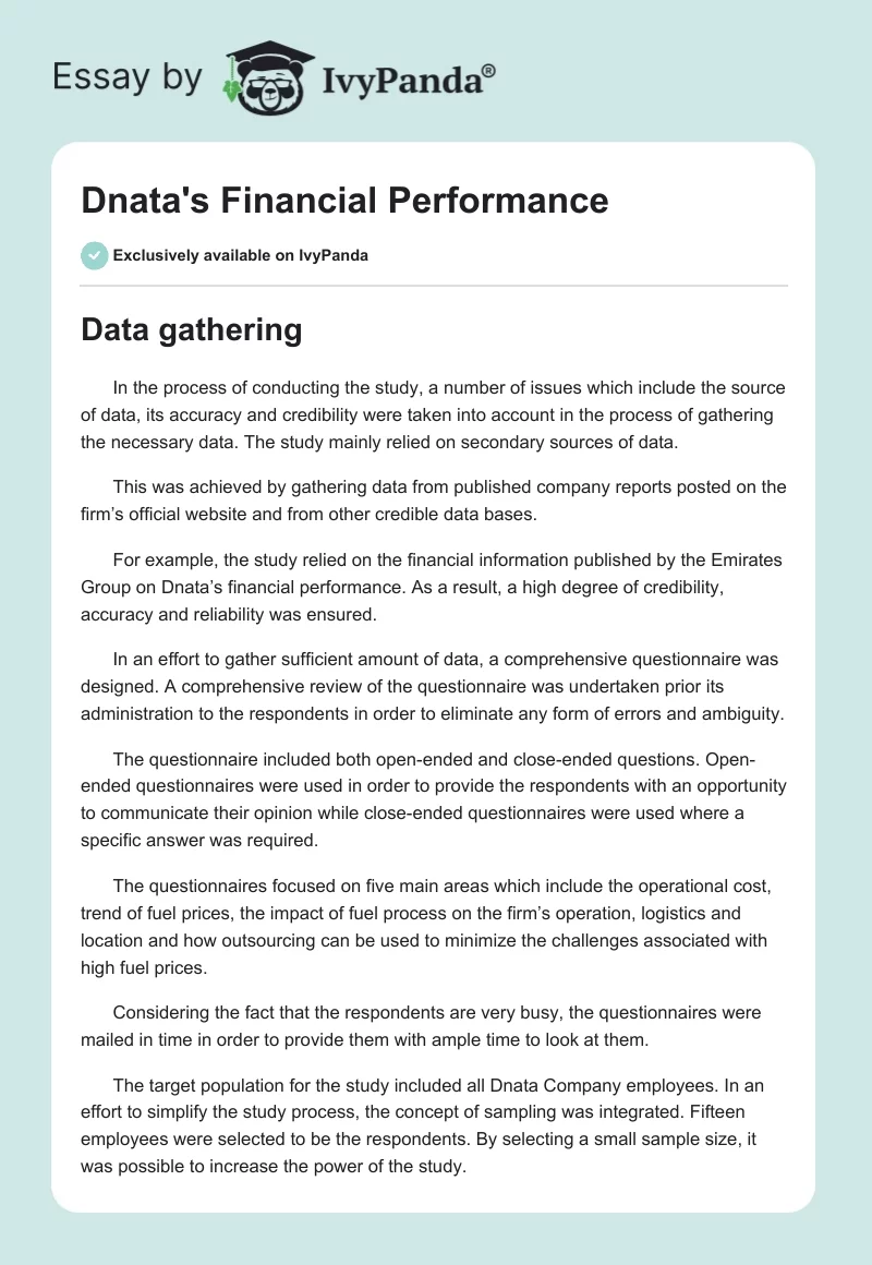 Dnata's Financial Performance. Page 1