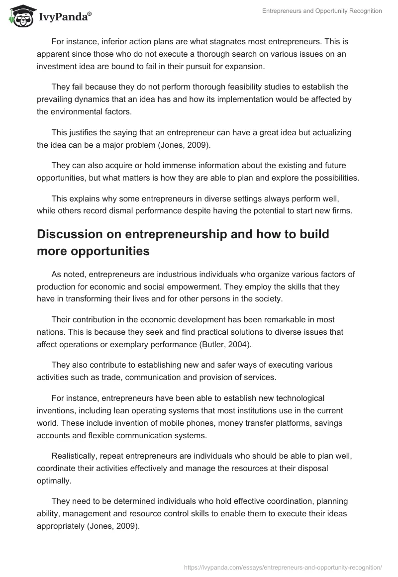 Entrepreneurs and Opportunity Recognition. Page 3