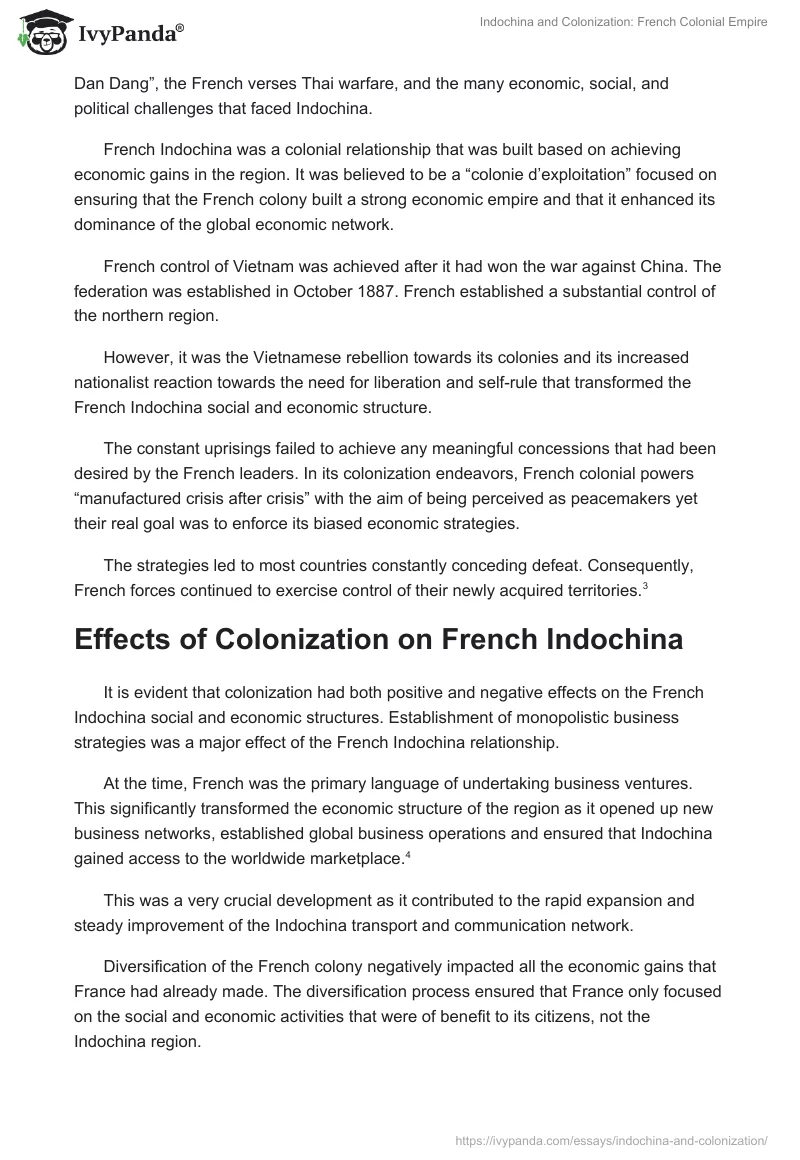 Indochina and Colonization: French Colonial Empire. Page 2