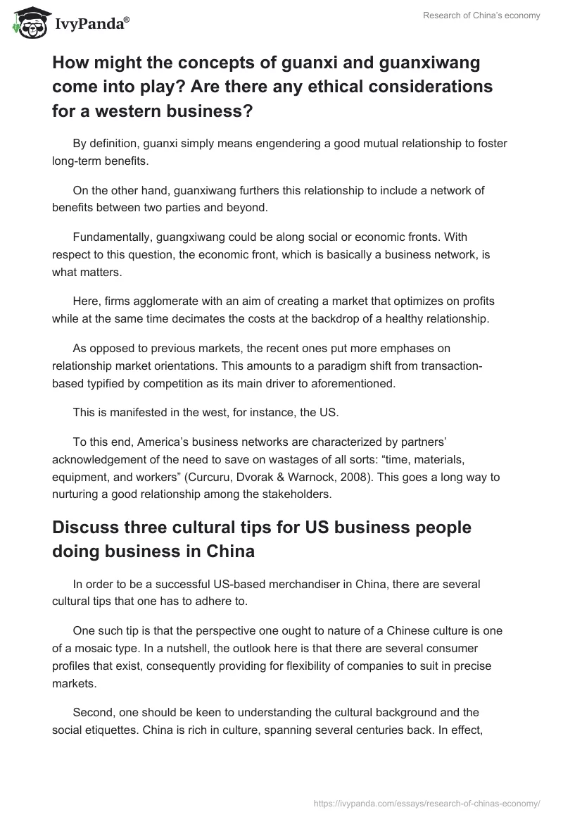 Research of China’s economy. Page 3