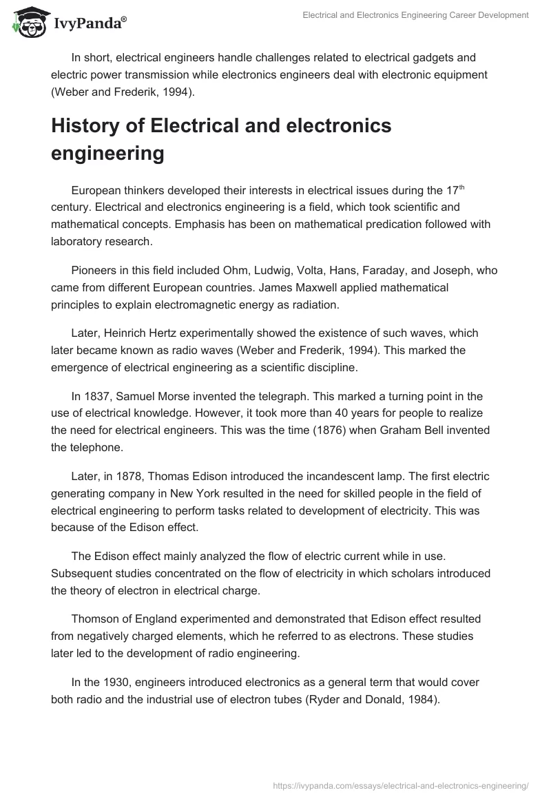 Electrical and Electronics Engineering Career Development. Page 2