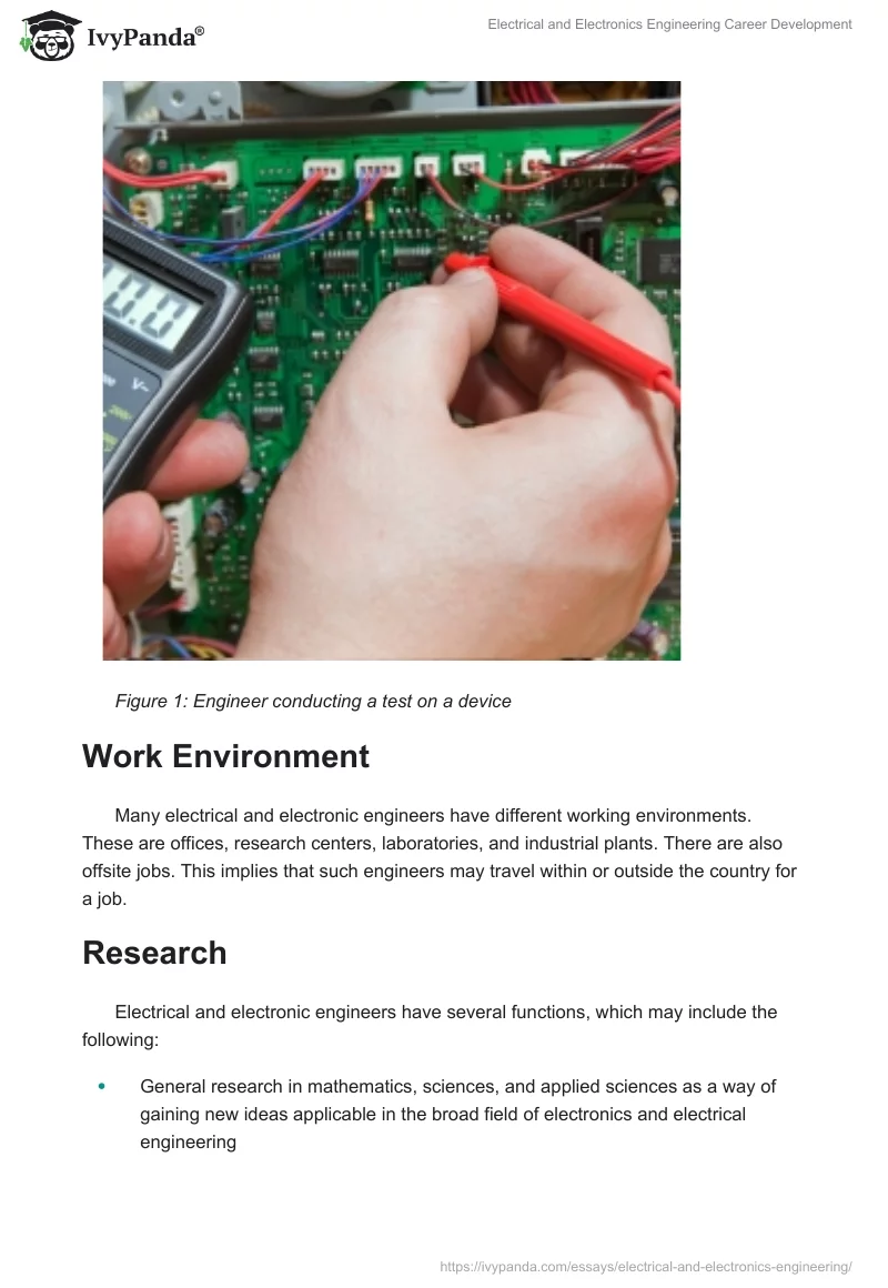 Electrical and Electronics Engineering - 2743 Words