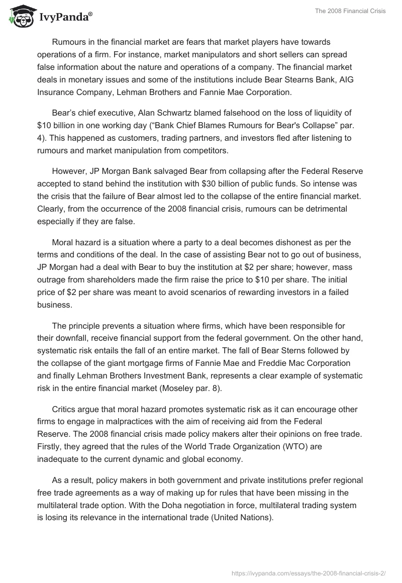 The 2008 Financial Crisis. Page 2