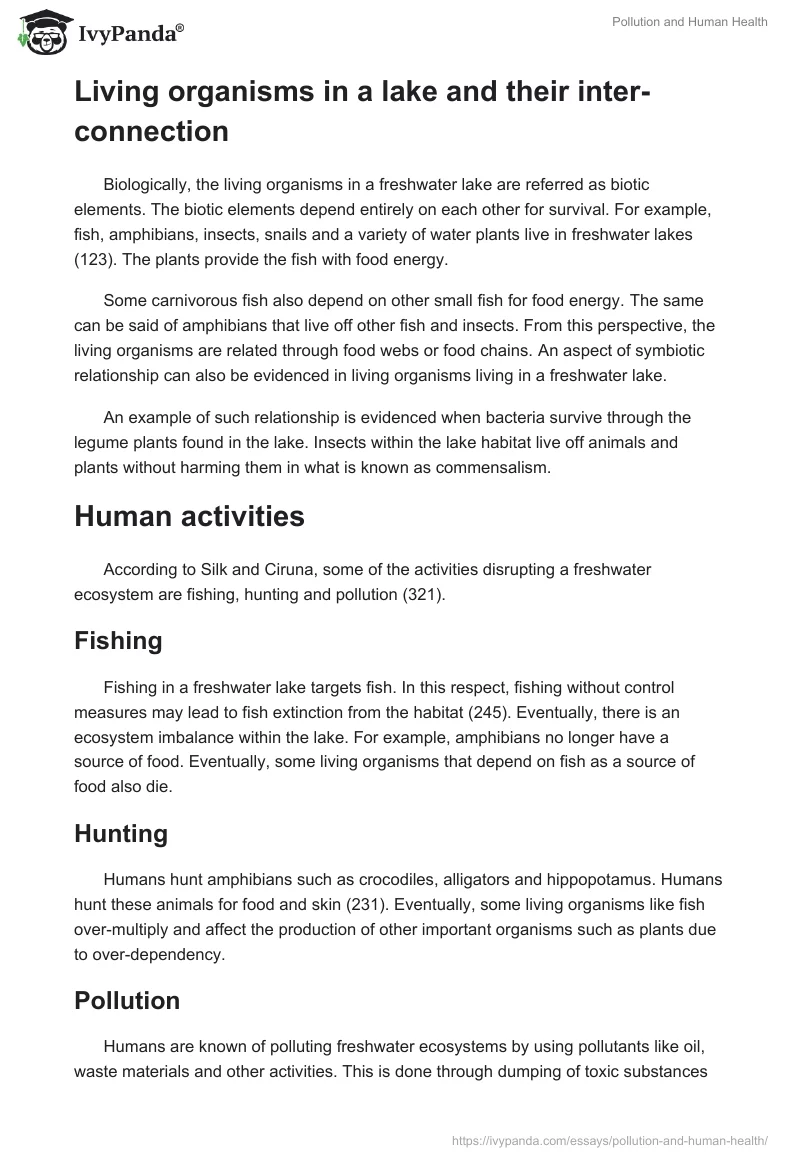 Pollution and Human Health. Page 2