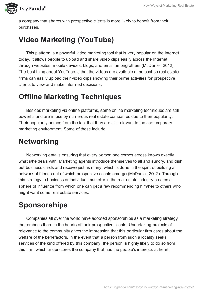 New Ways of Marketing Real Estate. Page 4