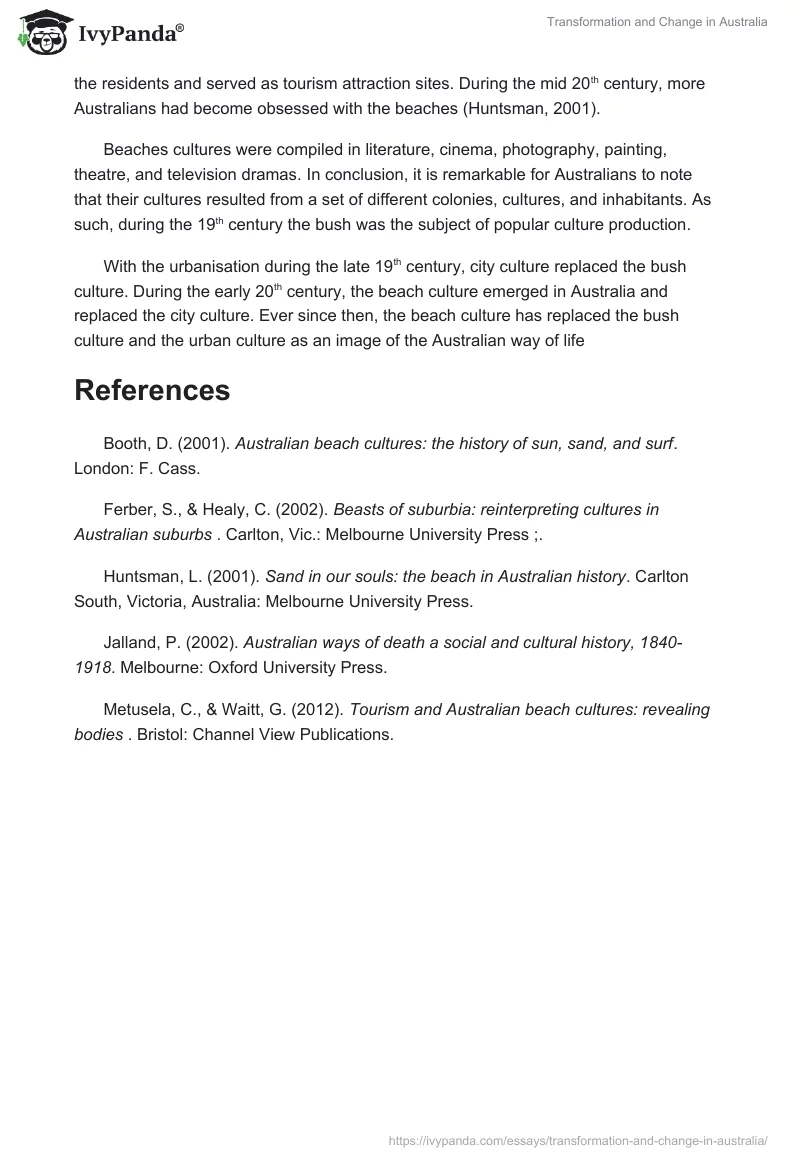 Transformation and Change in Australia. Page 3