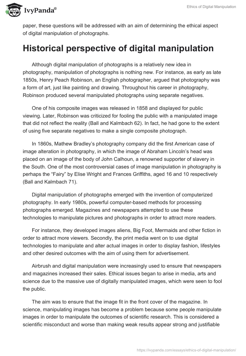 Ethics of Digital Manipulation. Page 2