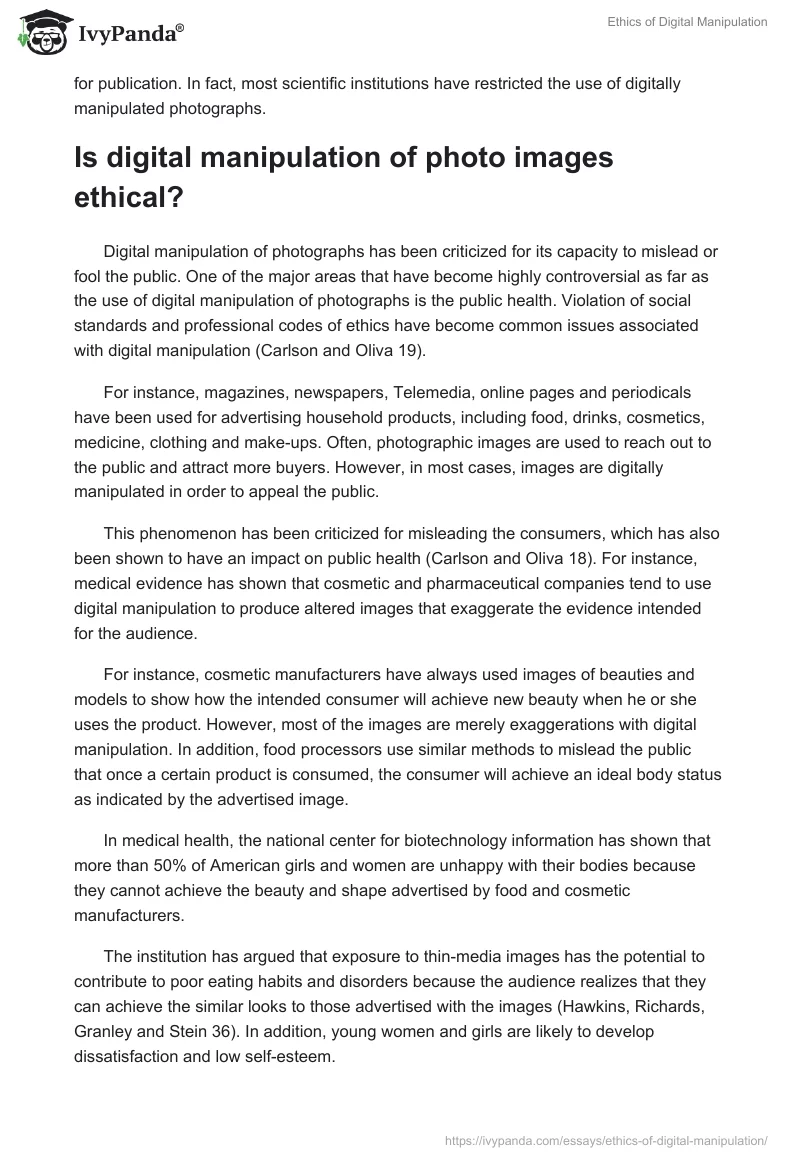 Ethics of Digital Manipulation. Page 3