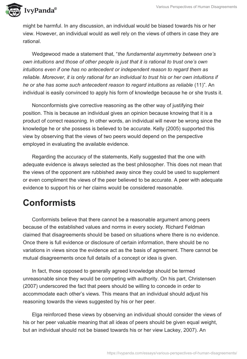 Various Perspectives of Human Disagreements. Page 3