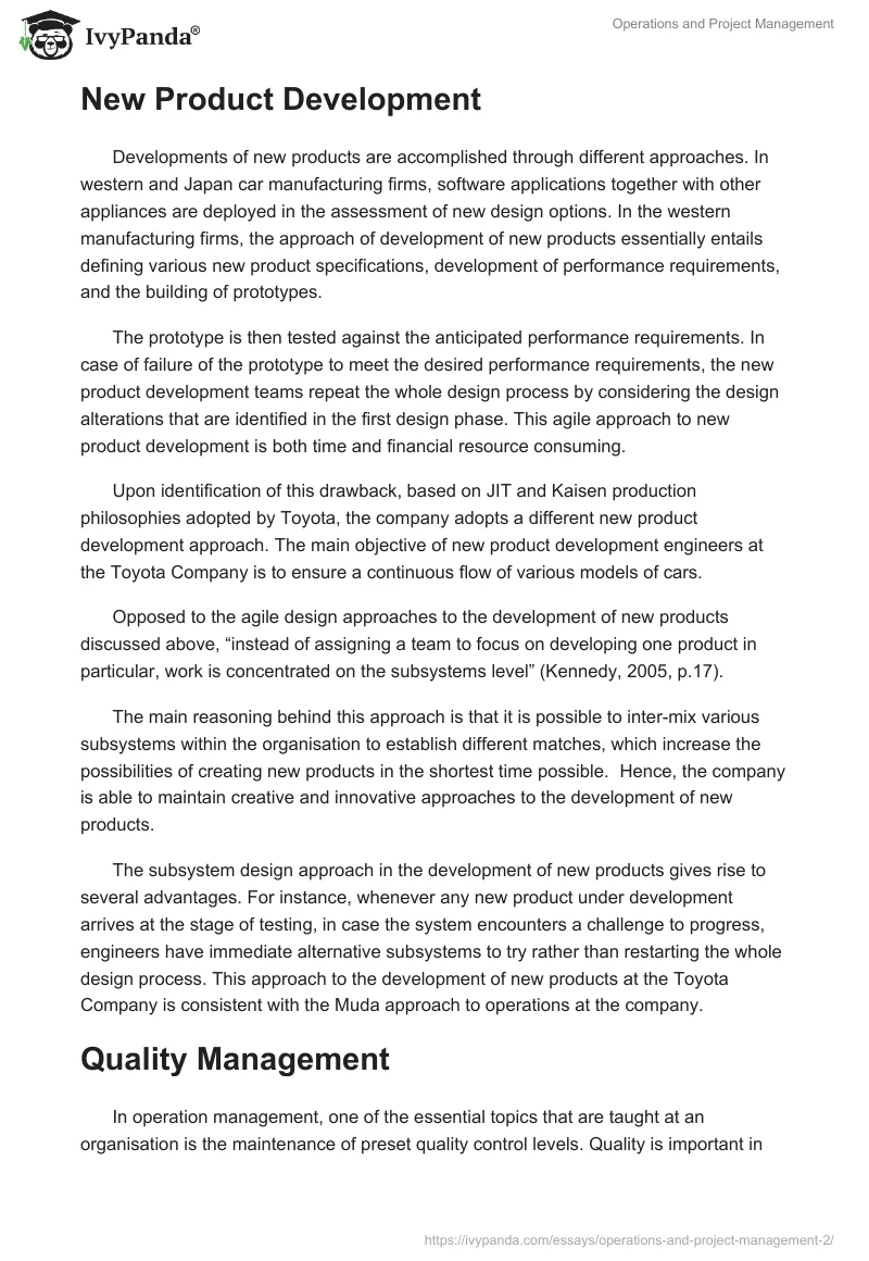 Operations and Project Management. Page 4