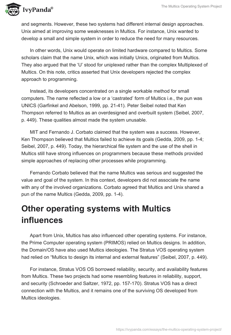 The Multics Operating System Project. Page 3