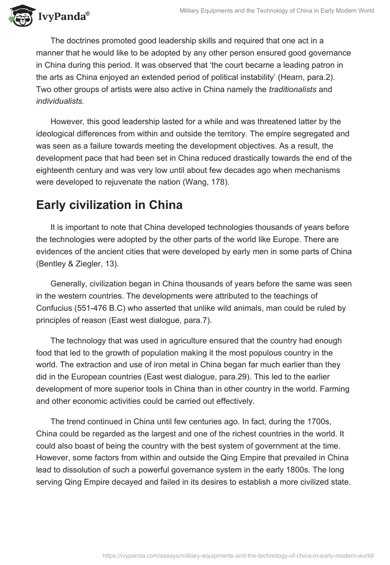 Military Equipments and the Technology of China in Early Modern World. Page 4