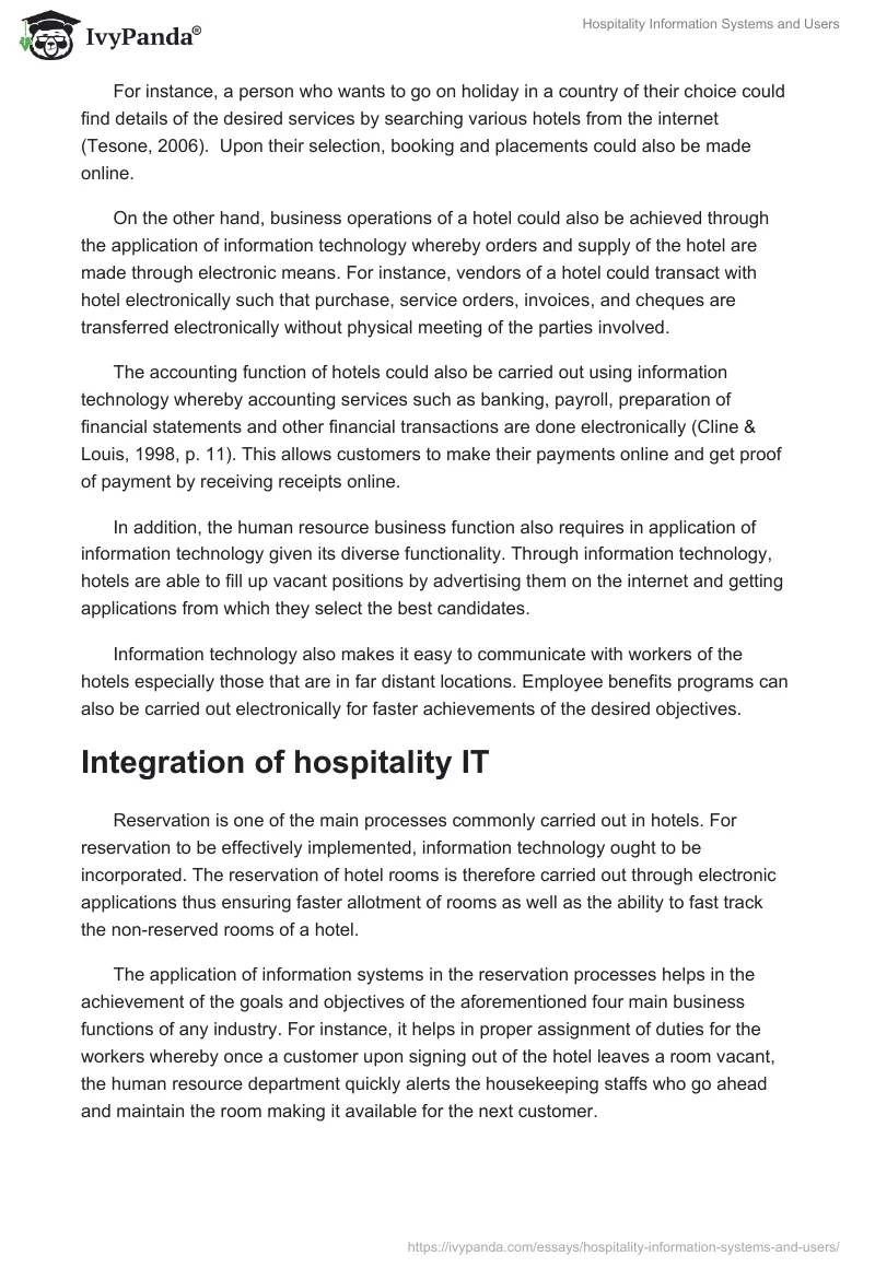 Hospitality Information Systems and Users. Page 2