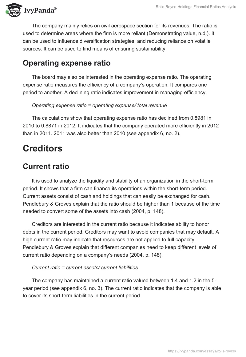 Rolls-Royce Holdings Financial Ratios Analysis. Page 2