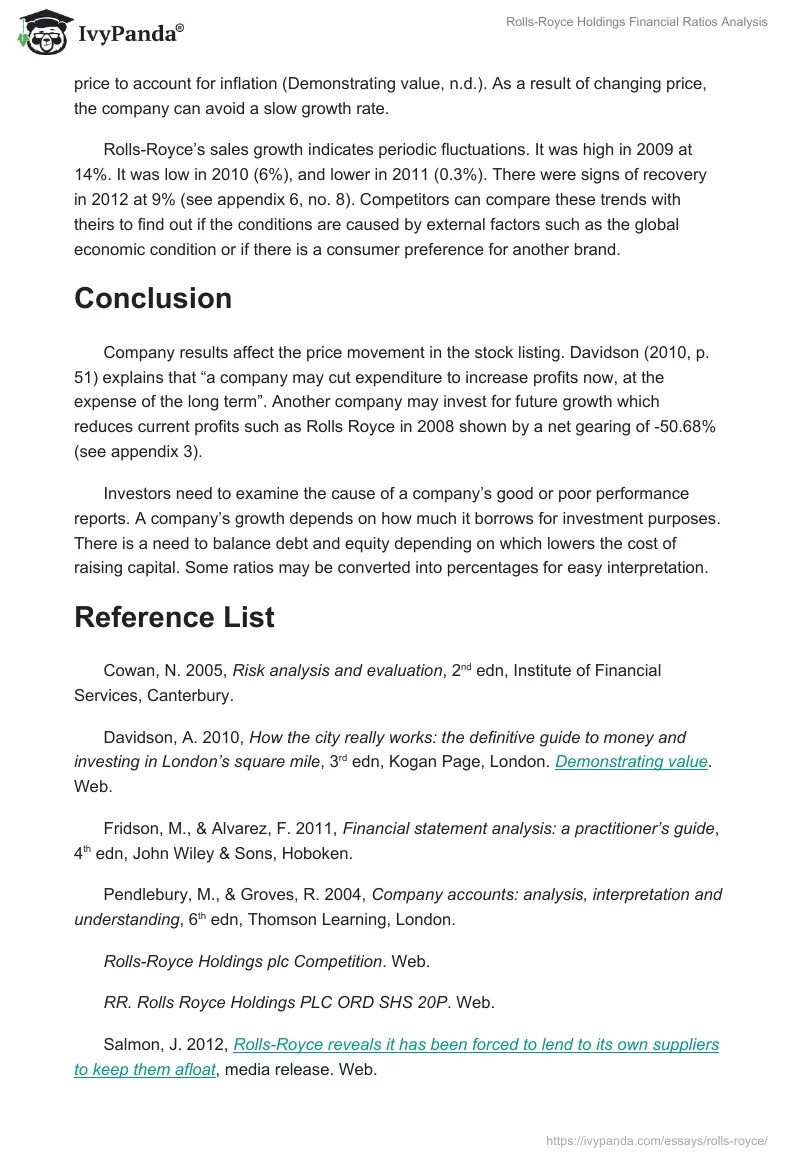 Rolls-Royce Holdings Financial Ratios Analysis. Page 5