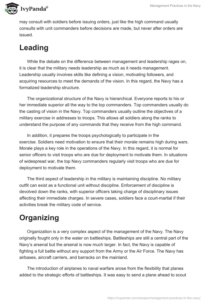 Management Practices in the Navy. Page 2