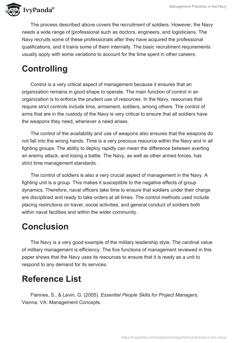 Management Practices in the Navy. Page 4