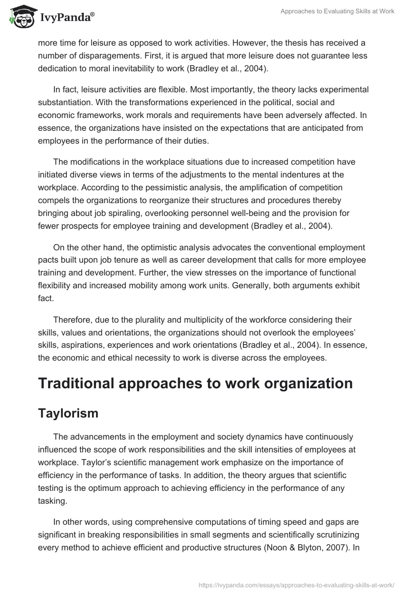 Approaches to Evaluating Skills at Work. Page 2