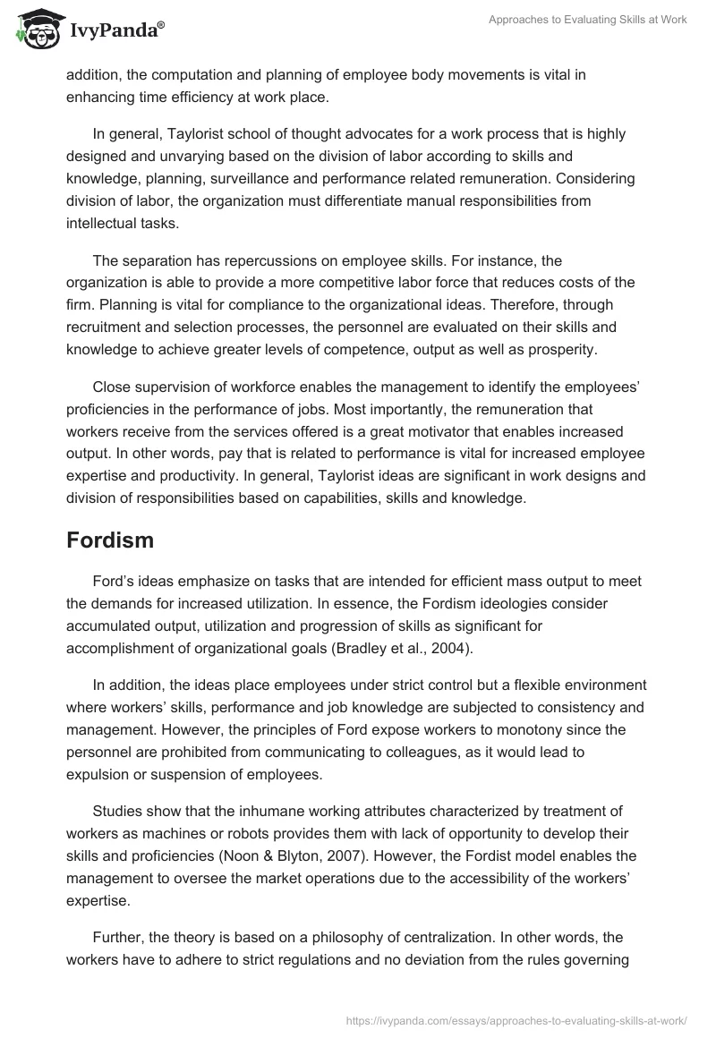 Approaches to Evaluating Skills at Work. Page 3