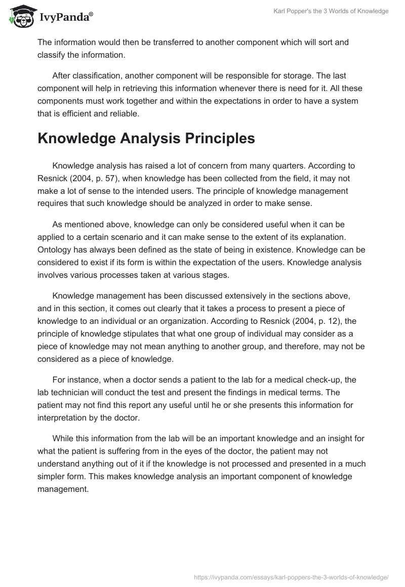 Karl Popper's the 3 Worlds of Knowledge. Page 3