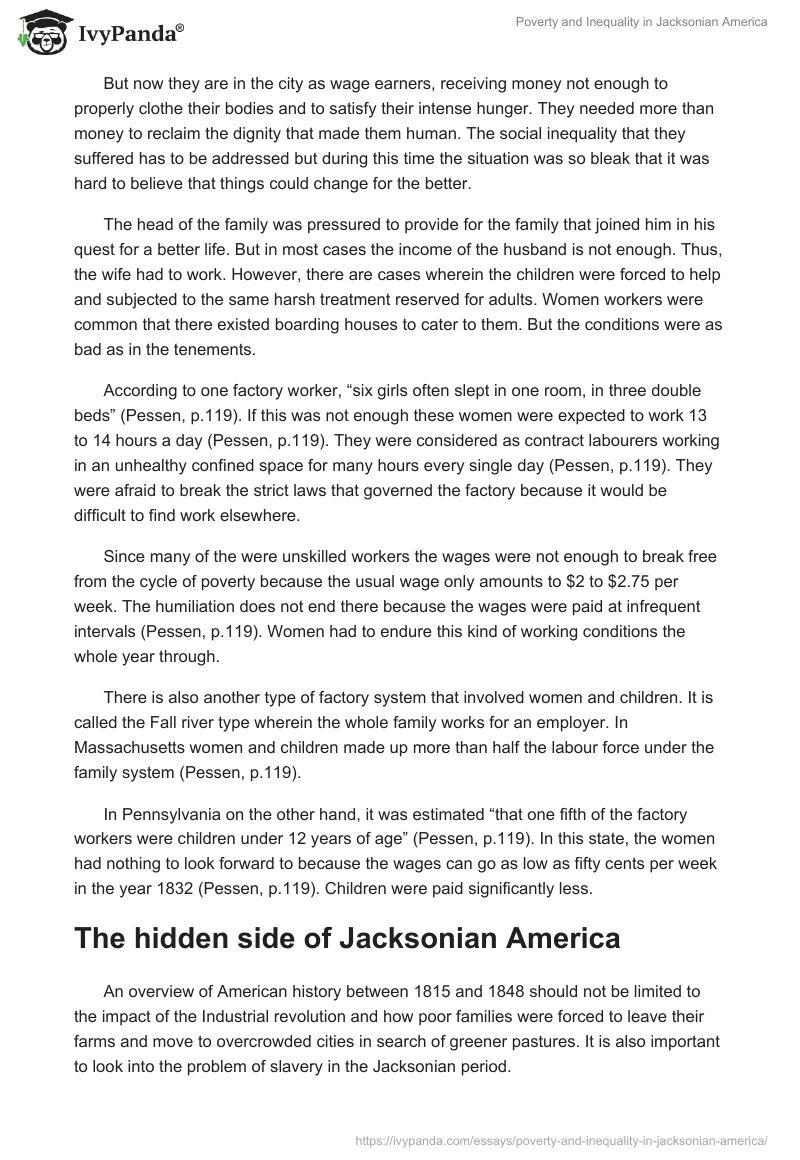 Poverty and Inequality in Jacksonian America. Page 5