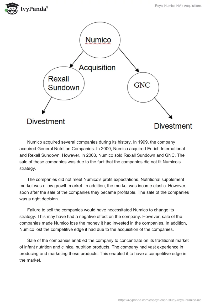 Royal Numico NV's Acquisitions. Page 3