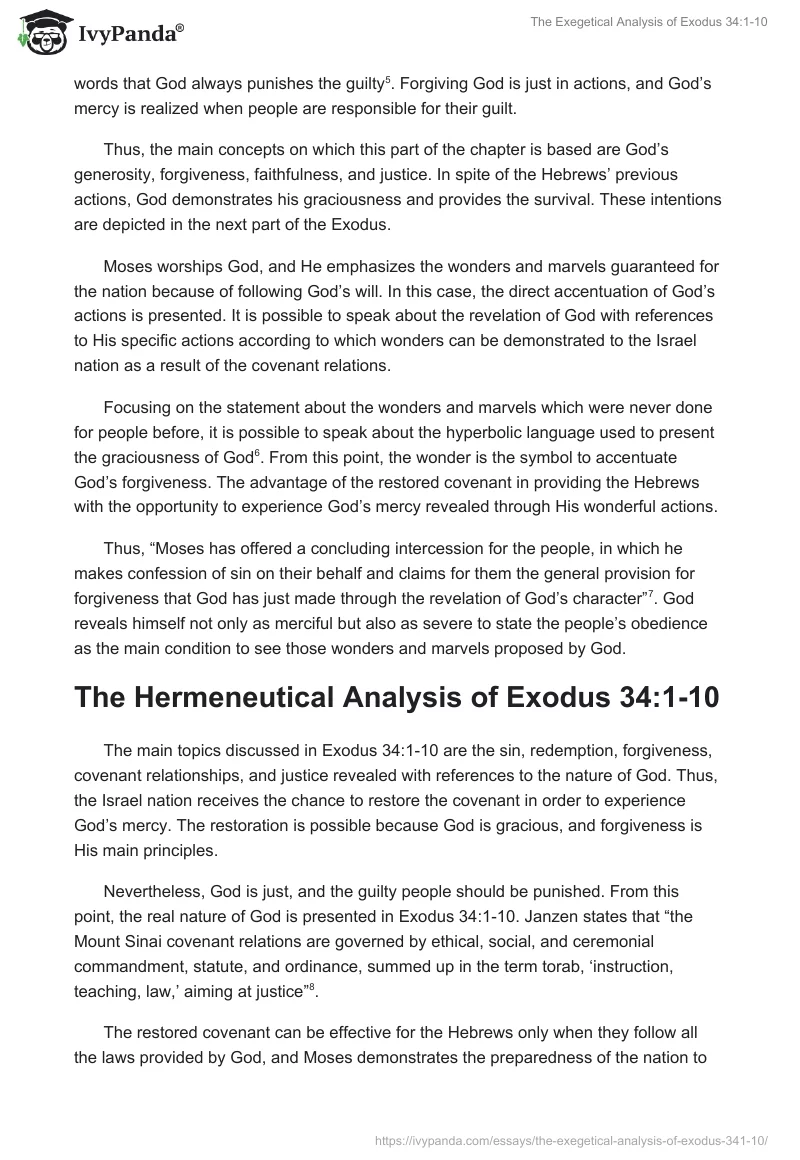The Exegetical Analysis of Exodus 34:1-10. Page 3