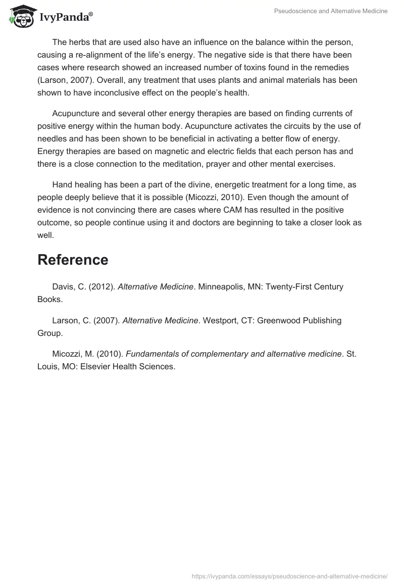 Pseudoscience and Alternative Medicine. Page 2