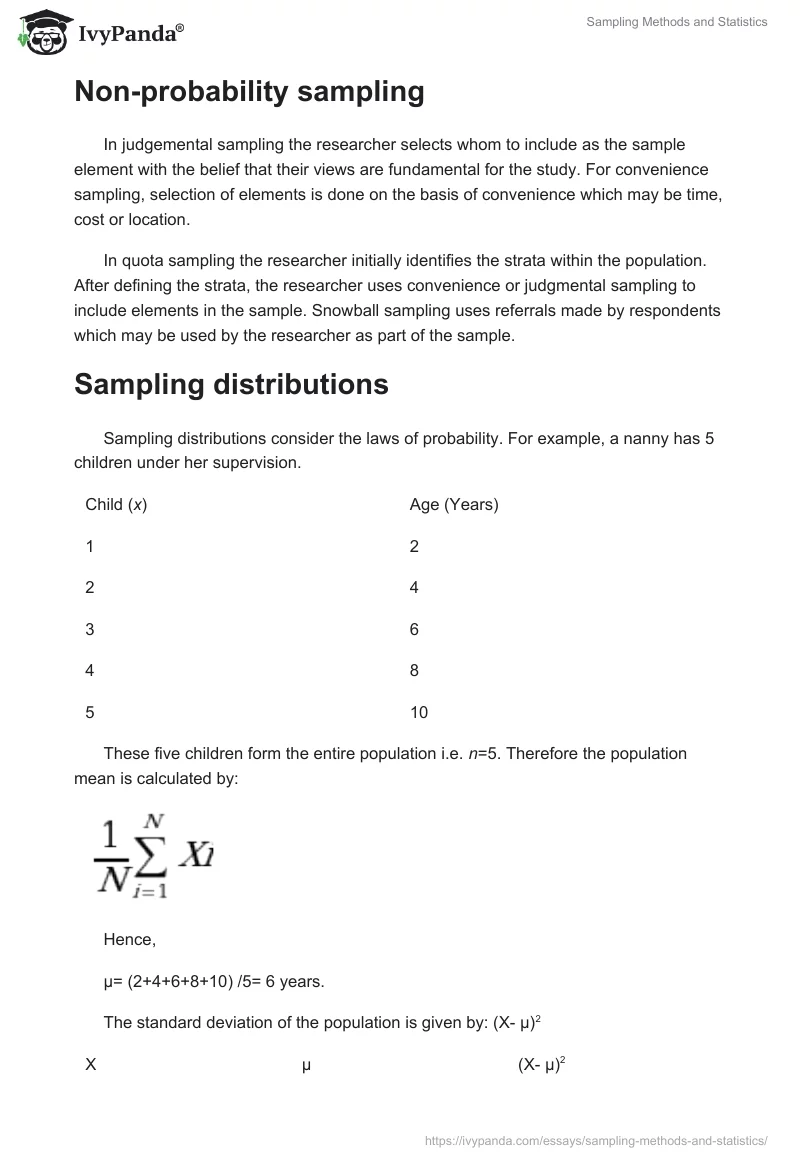 Sampling Methods and Statistics. Page 2
