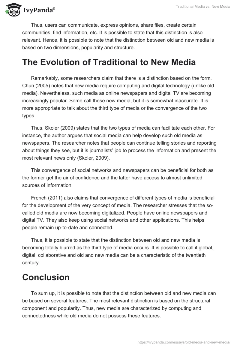 Traditional Media vs. New Media. Page 3