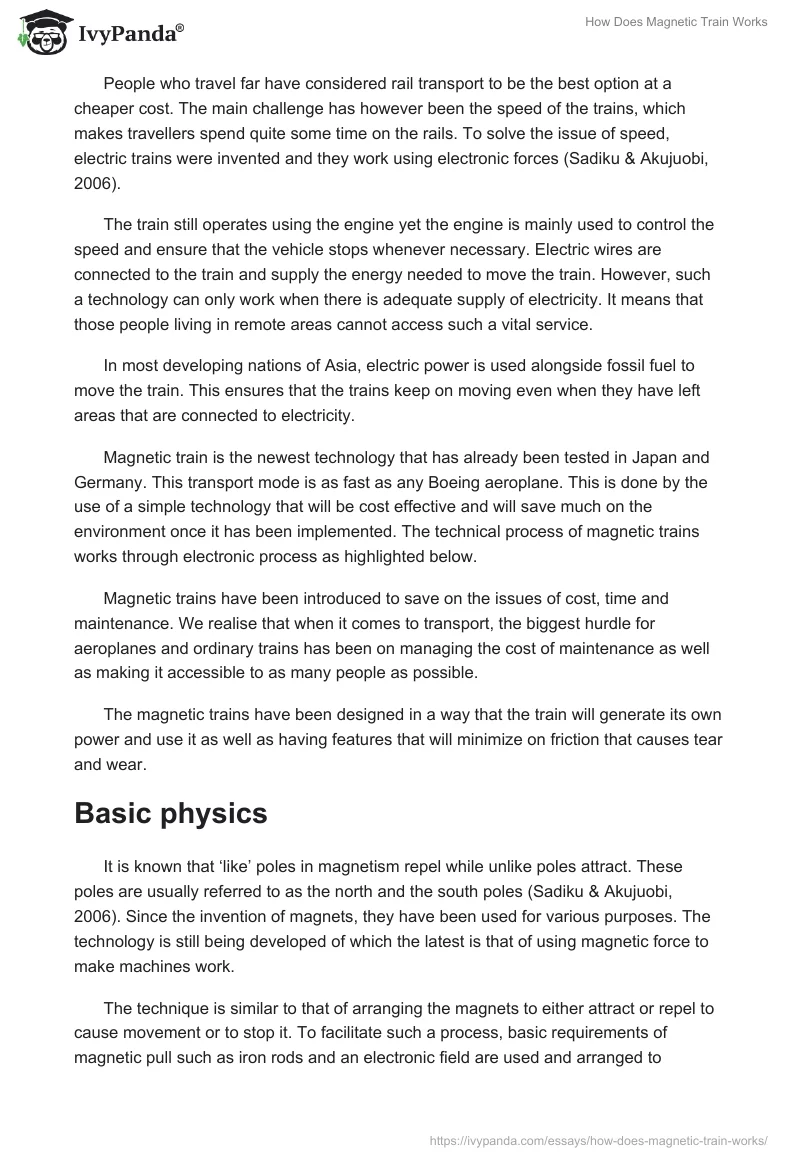 How Does Magnetic Train Works. Page 2