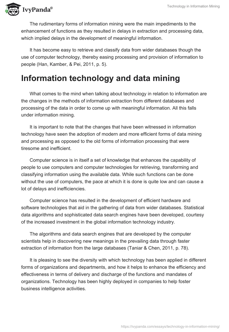 Technology in Information Mining. Page 3