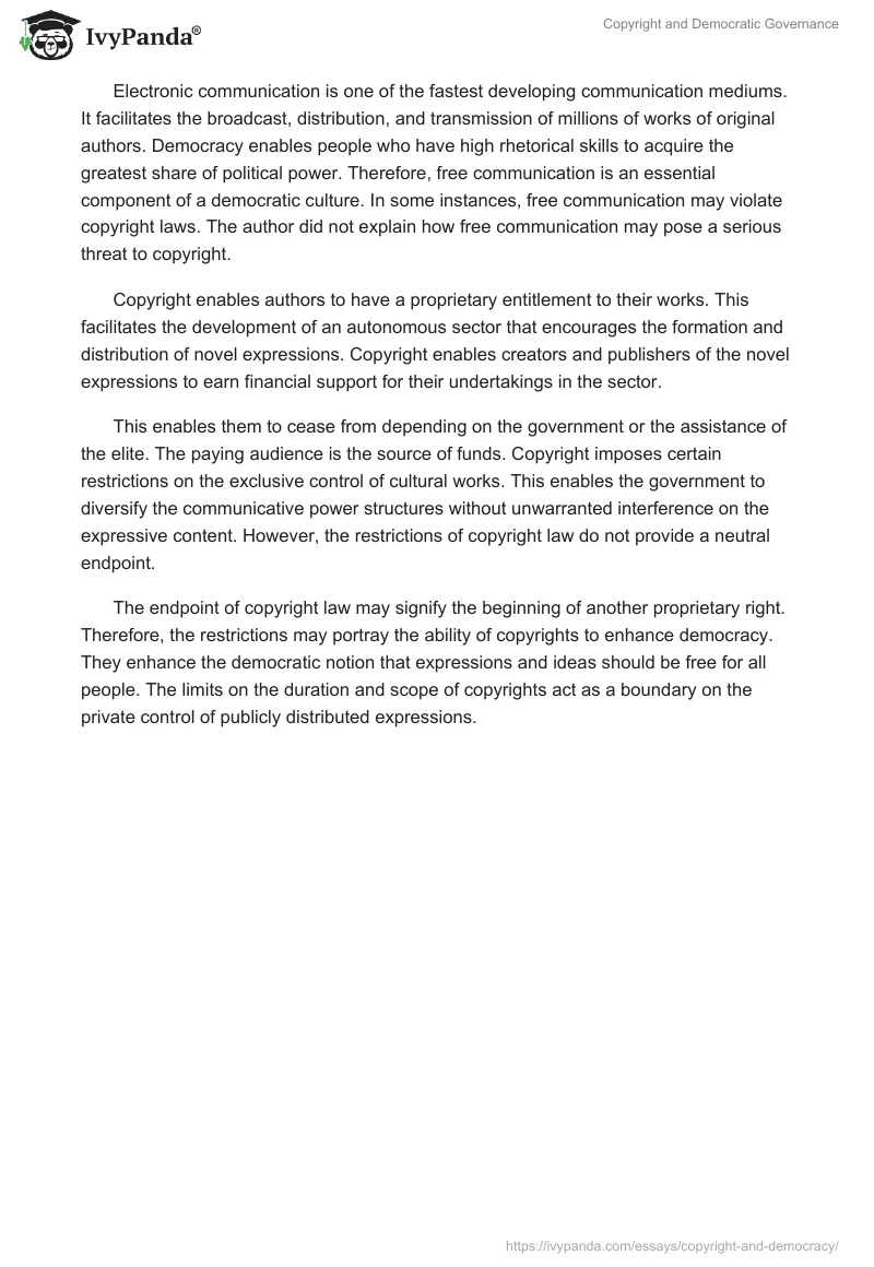 Copyright and Democratic Governance. Page 2