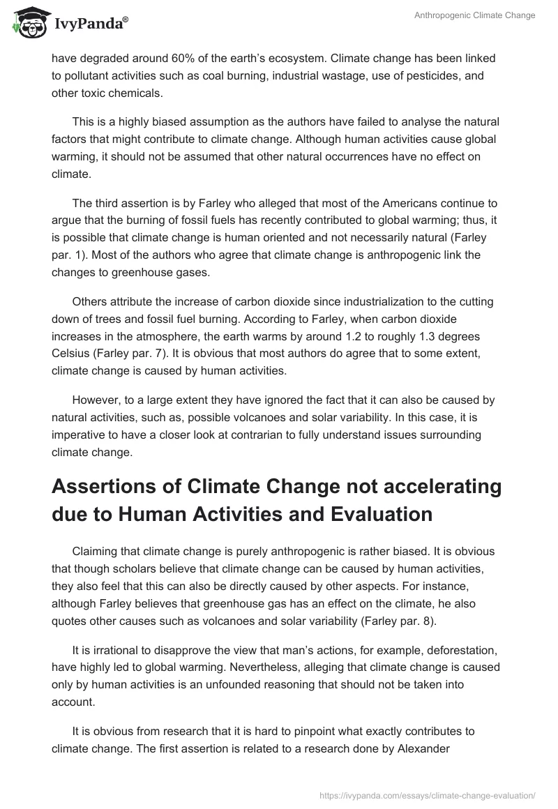 Anthropogenic Climate Change. Page 2