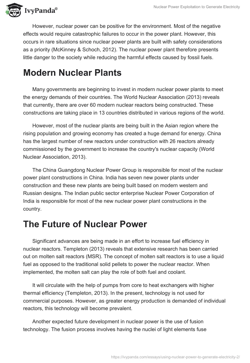 Nuclear Power Exploitation to Generate Electricity. Page 4