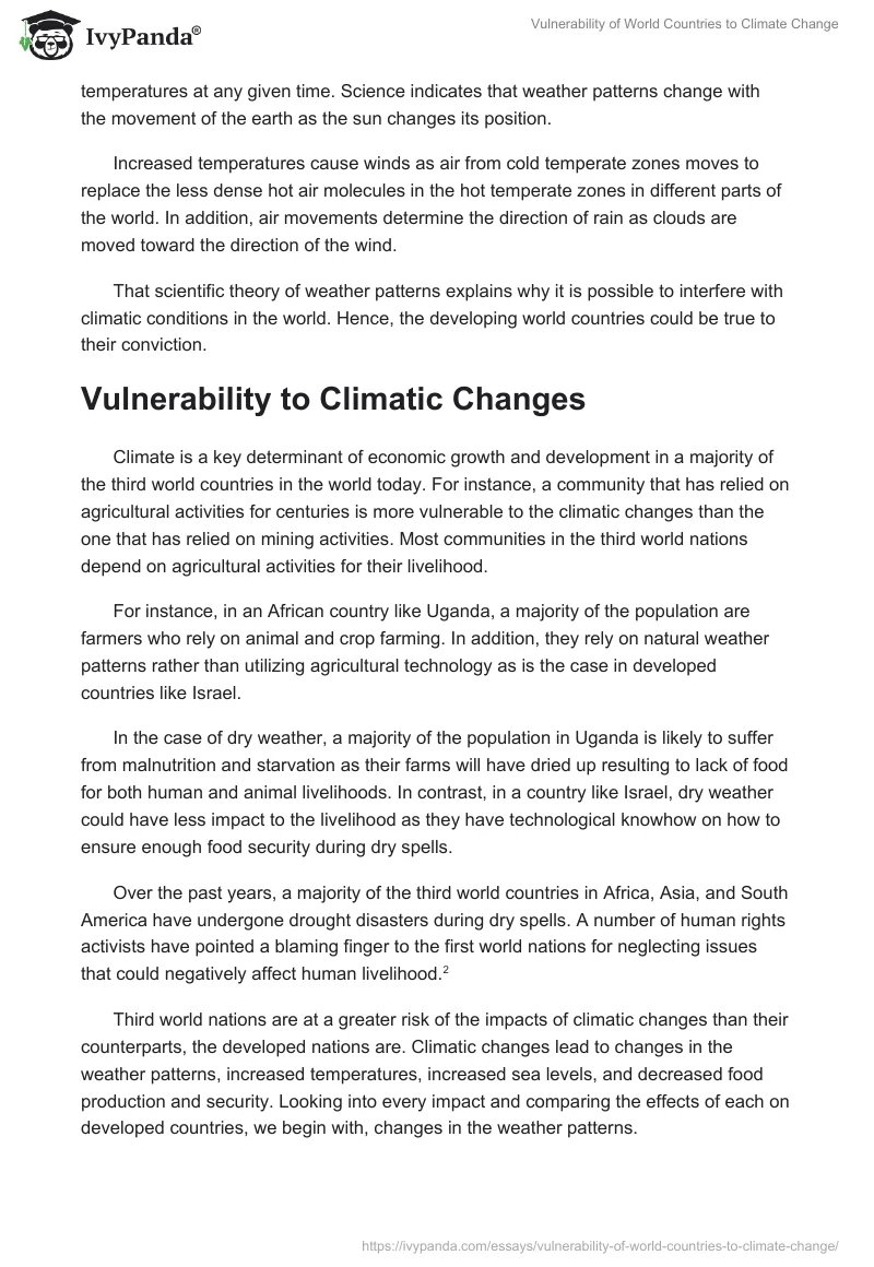 Vulnerability of World Countries to Climate Change. Page 2