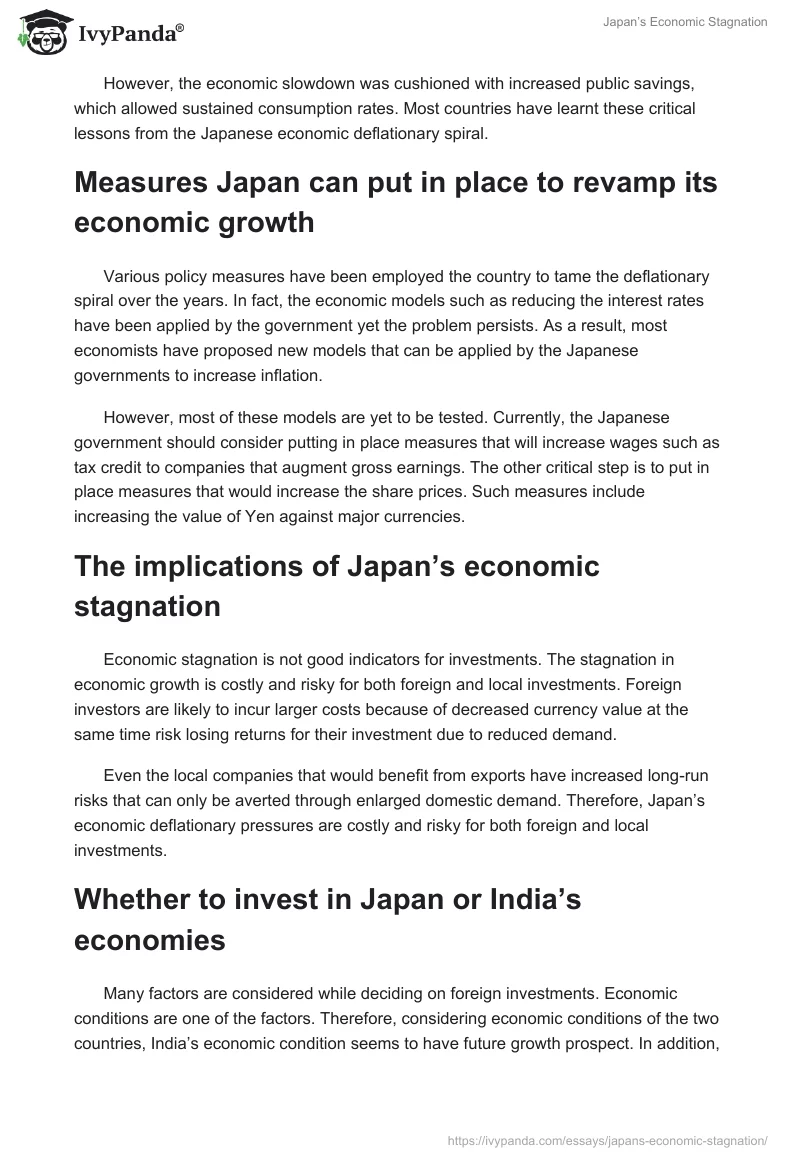 Japan’s Economic Stagnation. Page 2