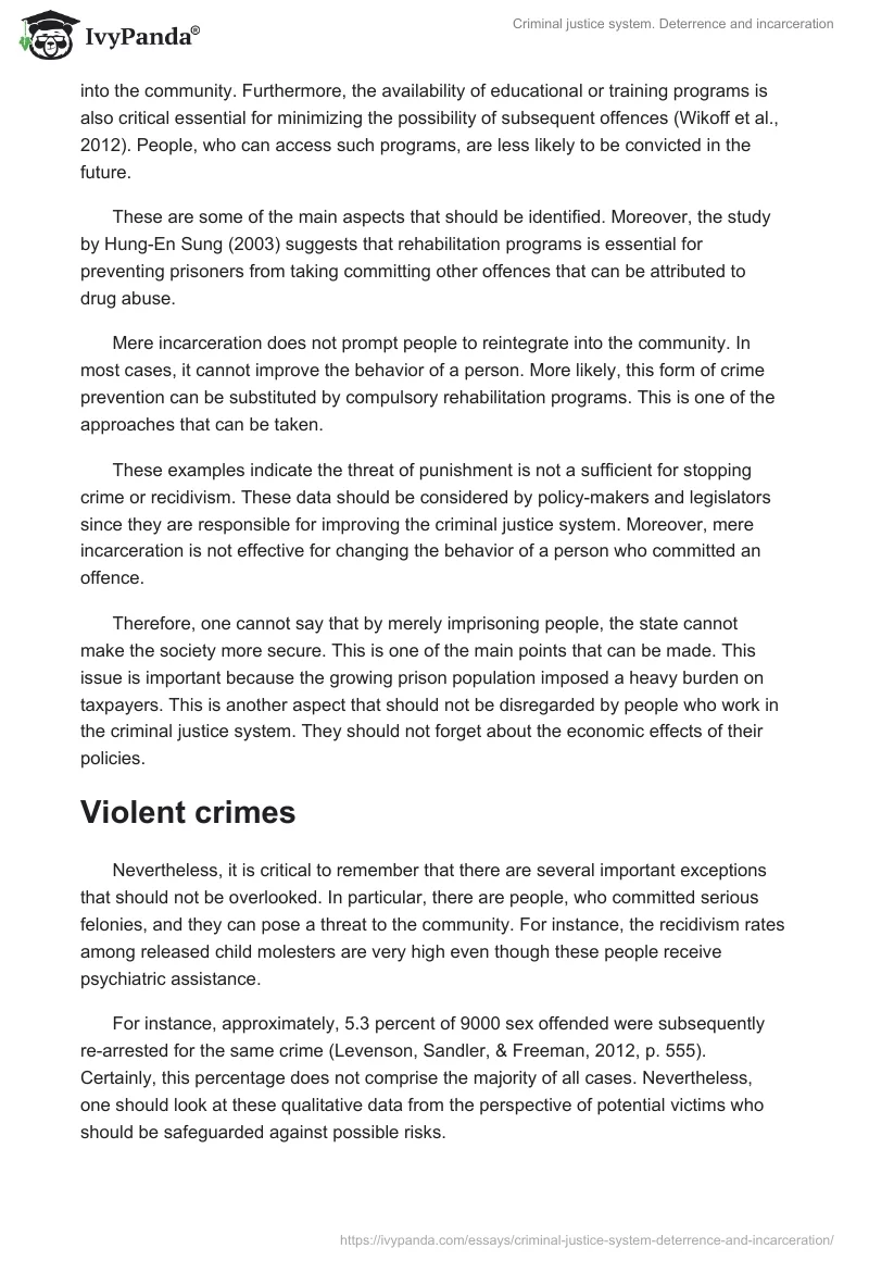 Criminal Justice System. Deterrence and Incarceration. Page 3