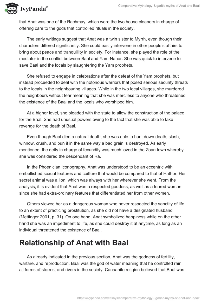Comparative Mythology. Ugaritic myths of Anat and Baal. Page 4