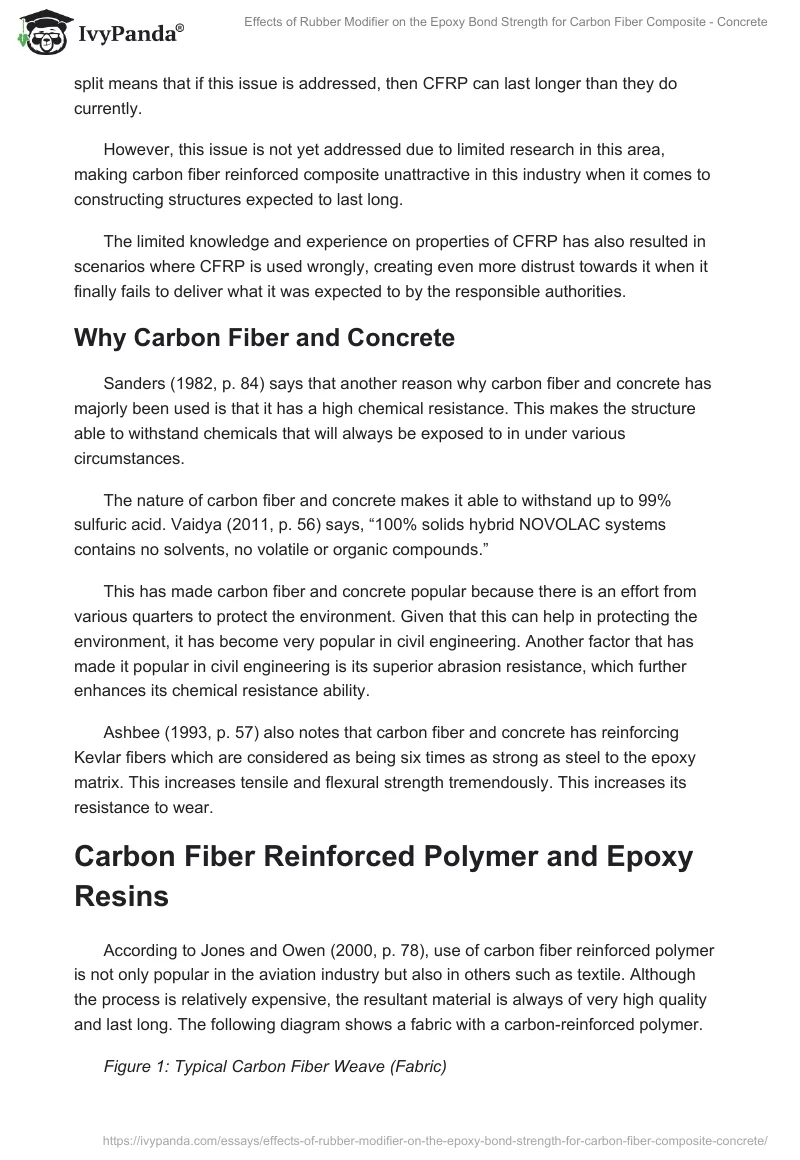 Effects of Rubber Modifier on the Epoxy Bond Strength for Carbon Fiber Composite - Concrete. Page 2