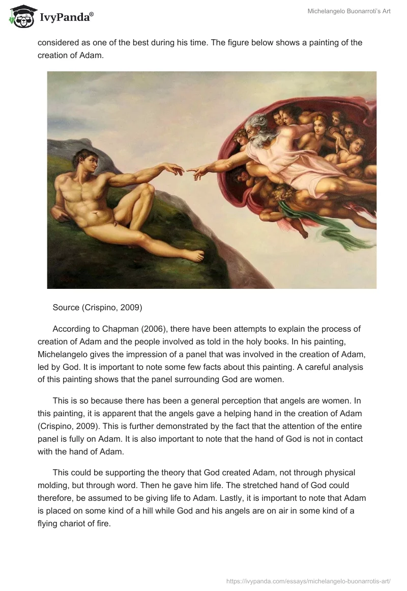 Michelangelo Buonarroti’s Art. Page 4