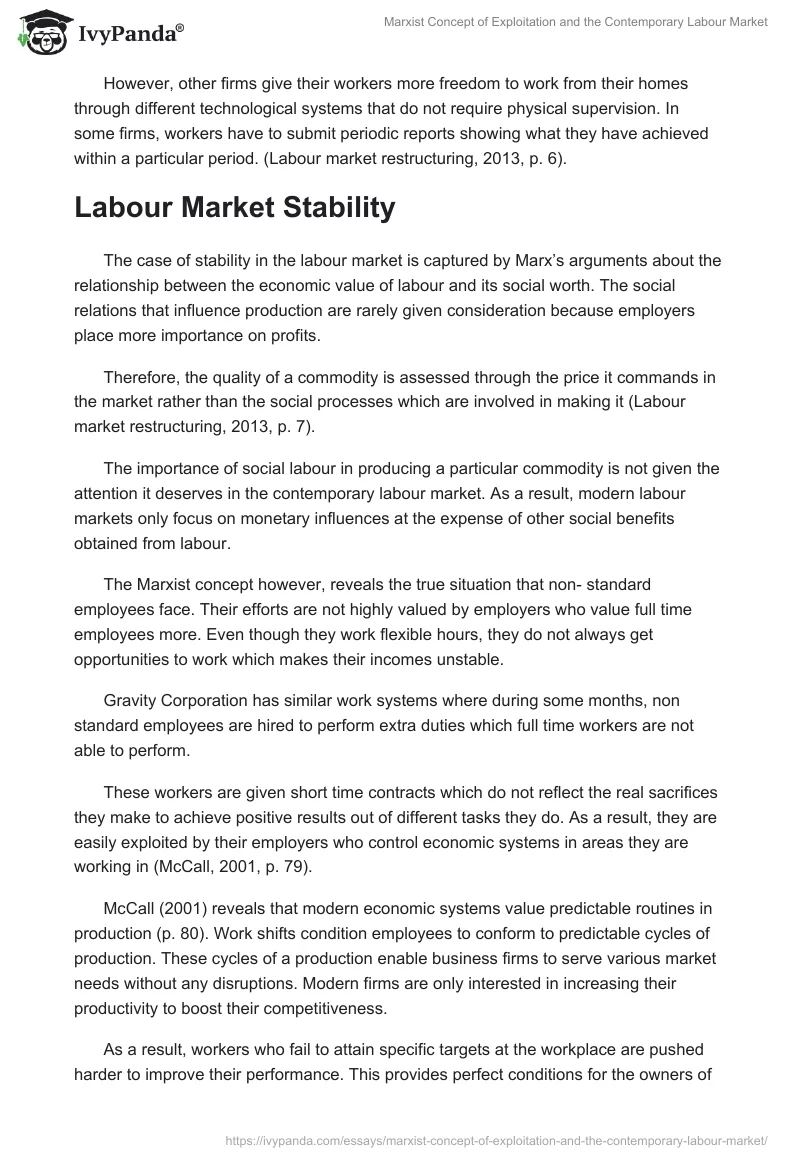 Marxist Concept of Exploitation and the Contemporary Labour Market. Page 2