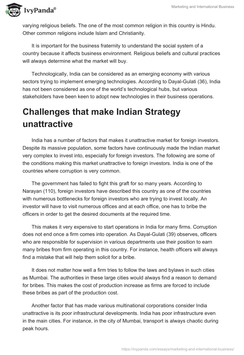 Marketing and International Business. Page 4