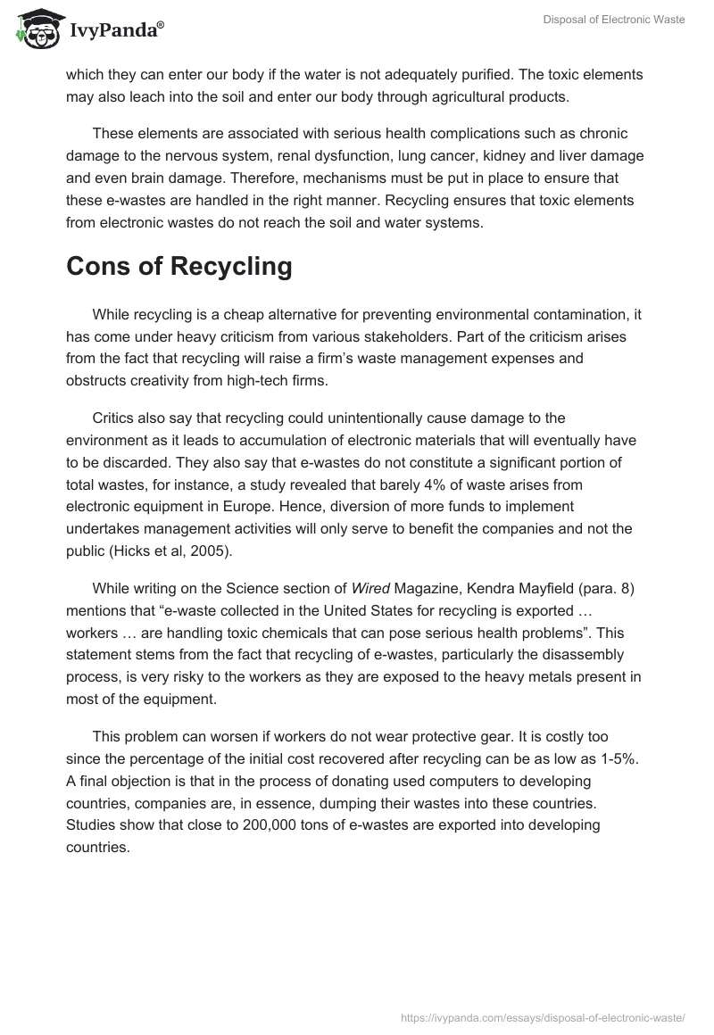 Disposal of Electronic Waste. Page 4
