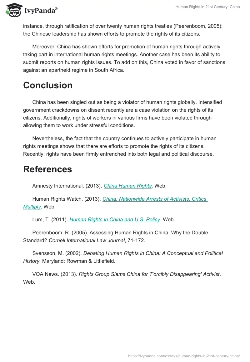 Human Rights in 21st Century: China. Page 4
