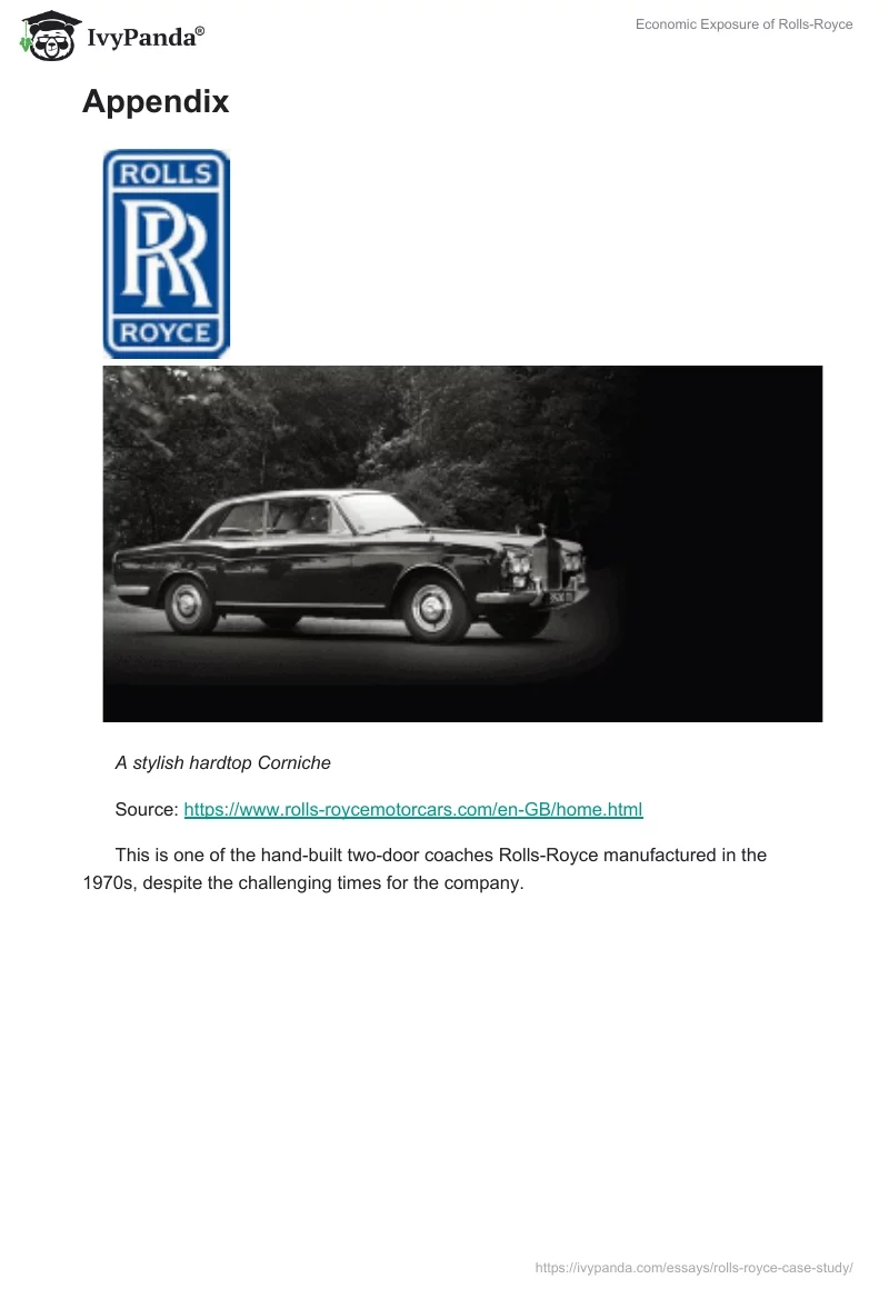 Economic Exposure of Rolls-Royce. Page 5