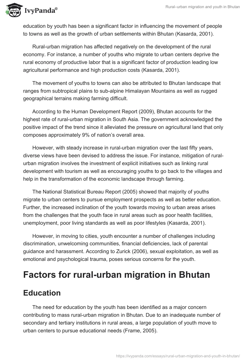 Rural–Urban Migration and Youth in Bhutan. Page 2