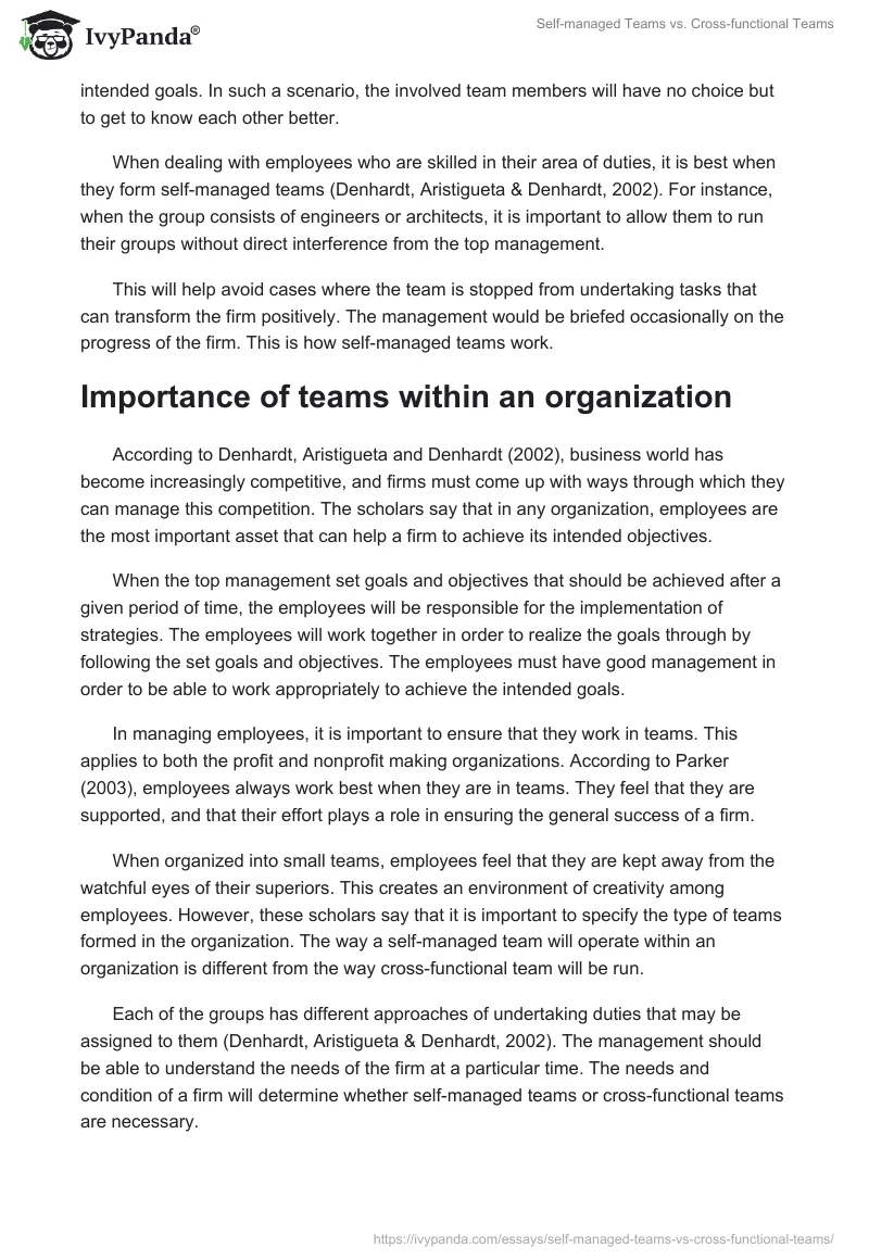 Self-managed Teams vs. Cross-functional Teams. Page 3