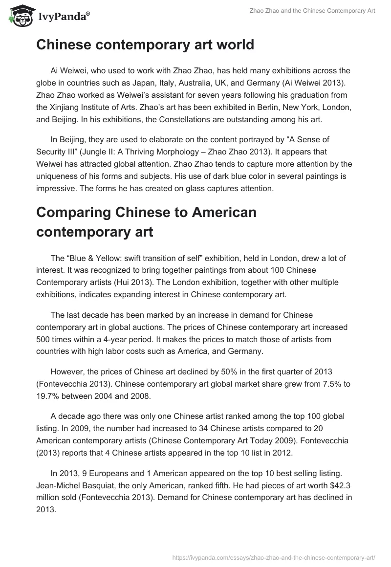 Zhao Zhao and the Chinese Contemporary Art. Page 4