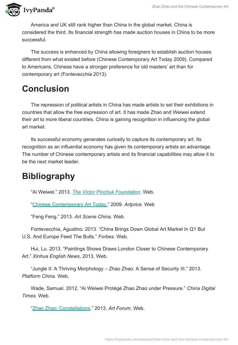 Zhao Zhao and the Chinese Contemporary Art. Page 5